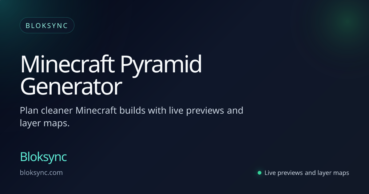 Minecraft Pyramid Generator | Bloksync