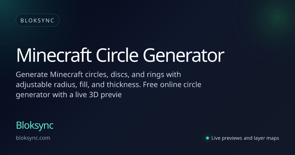 Minecraft Circle Generator | Bloksync