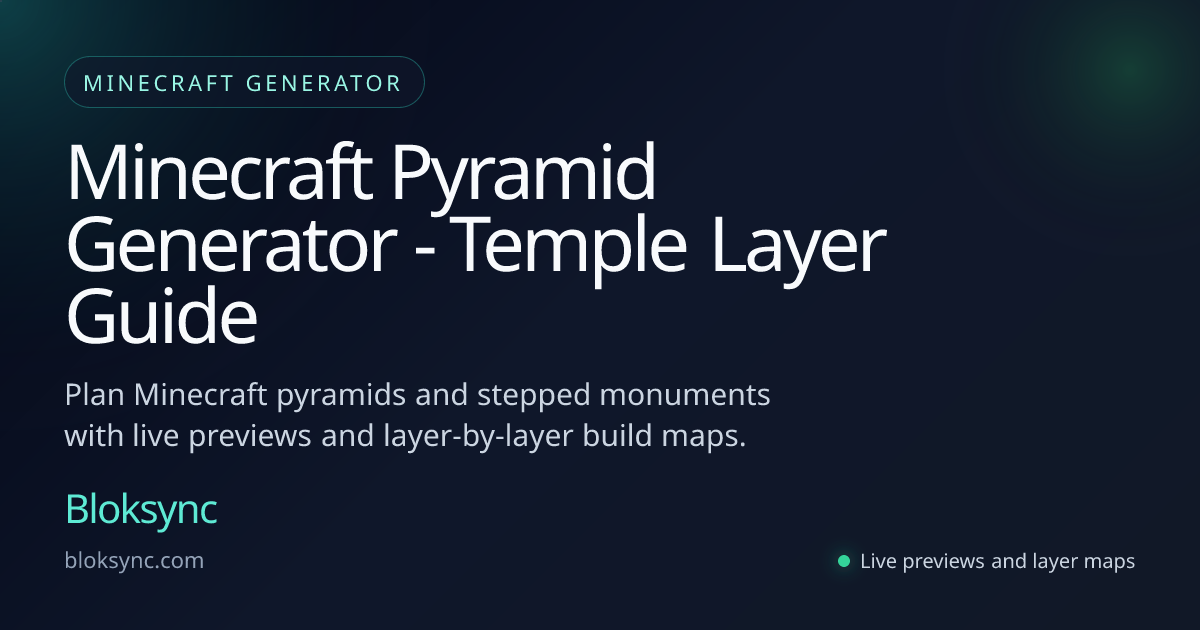 github - haroonallahdad... Minecraft Pyramid Generator - Temple and Monument Planner | Bloksync ...